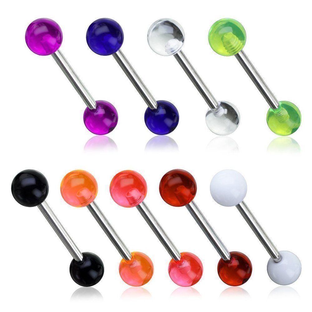 525 Light Reactive Surgical Stl Tongue Barbells
